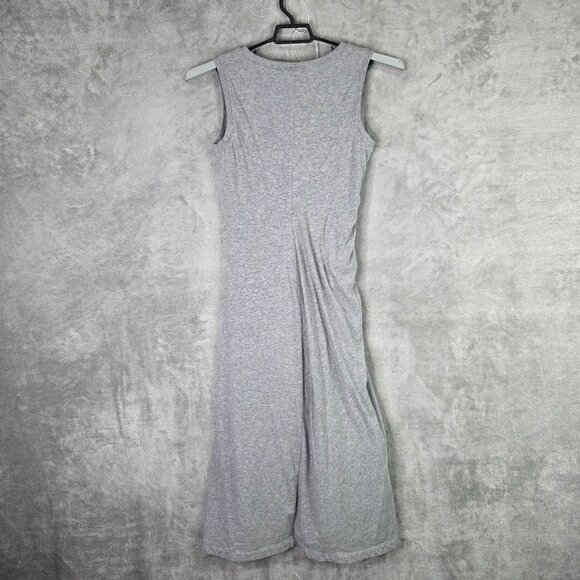 Womens Cabi Sleeveless Gray Side Ruched Midi Dress Lined V Neck Cotton Blend S - Picture 5 of 9
